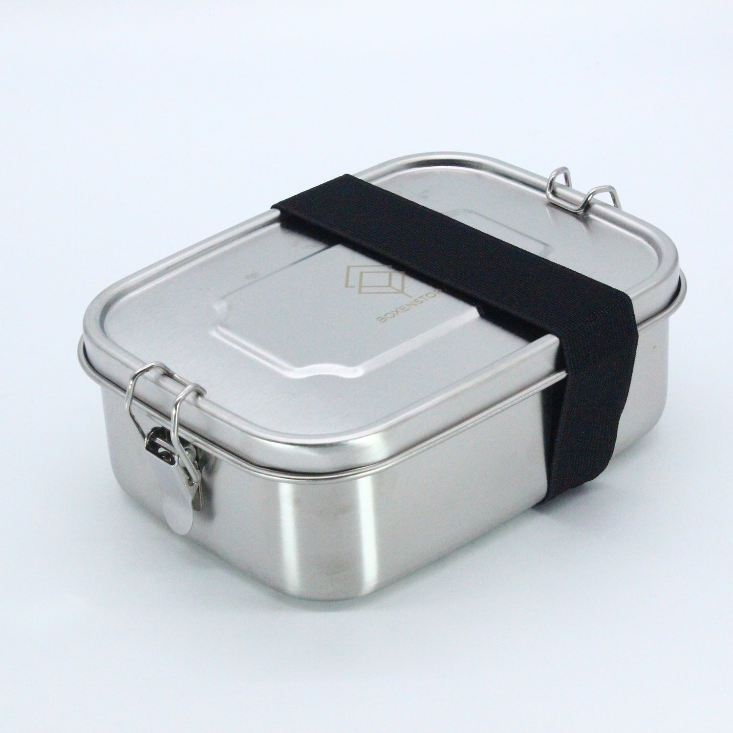 Premium Edelstahl Lunchbox 700 ml, mit Bambus-Besteck, Ersatzdichtung, ÖKO-Baumwoll-Zugbeutel, Gummiband, auslaufsicher, geruchs- &amp; geschmacksneutral